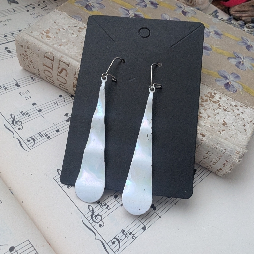 Vintage White Dangle Earrings